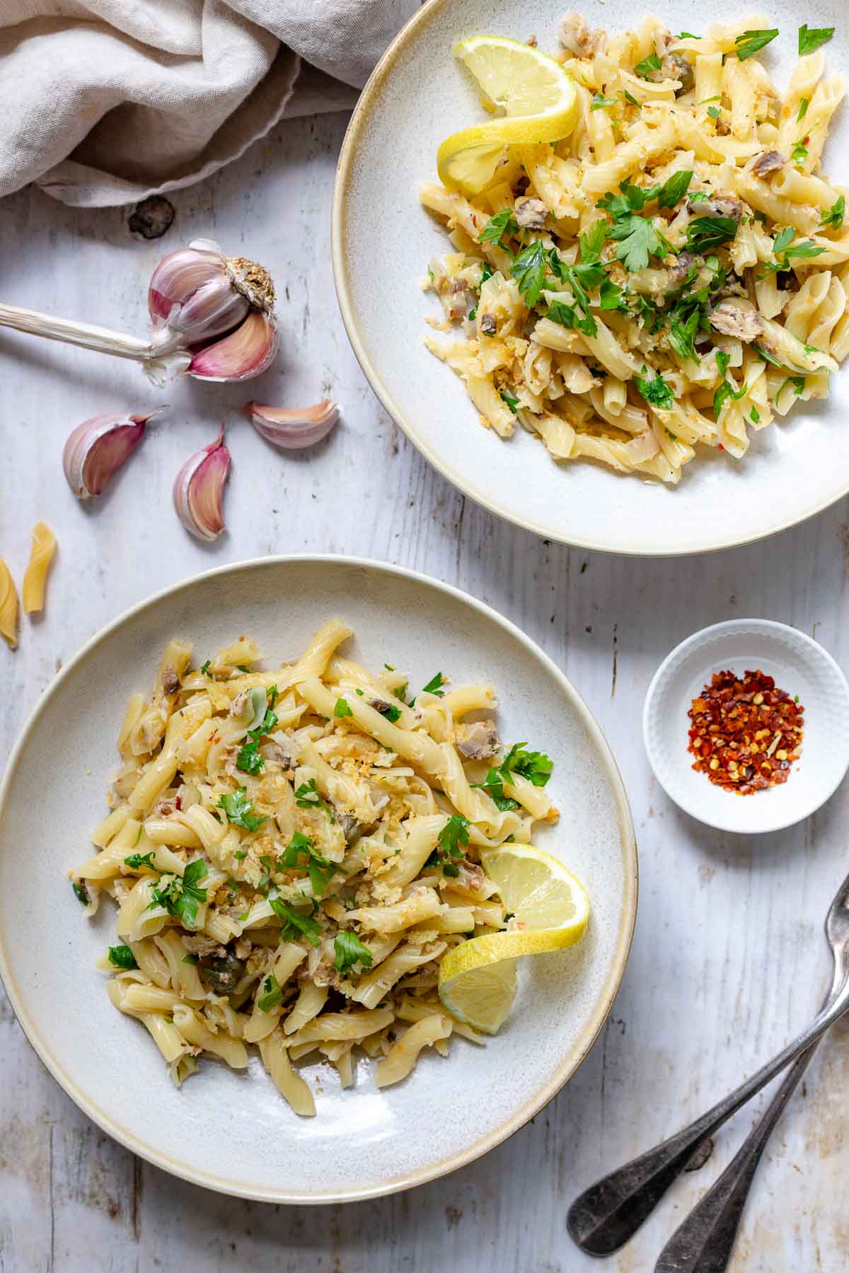 Sicilian Pasta with Sardines, Capers & Breadcrumbs