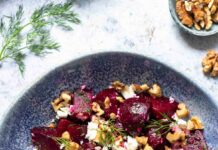 Rote Bete Salat mit Fetakäse und Walnüssen Rezept