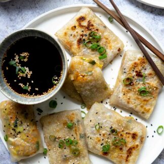Reispapier Dumplings mit Pilze und Gemüsefüllung Rezept