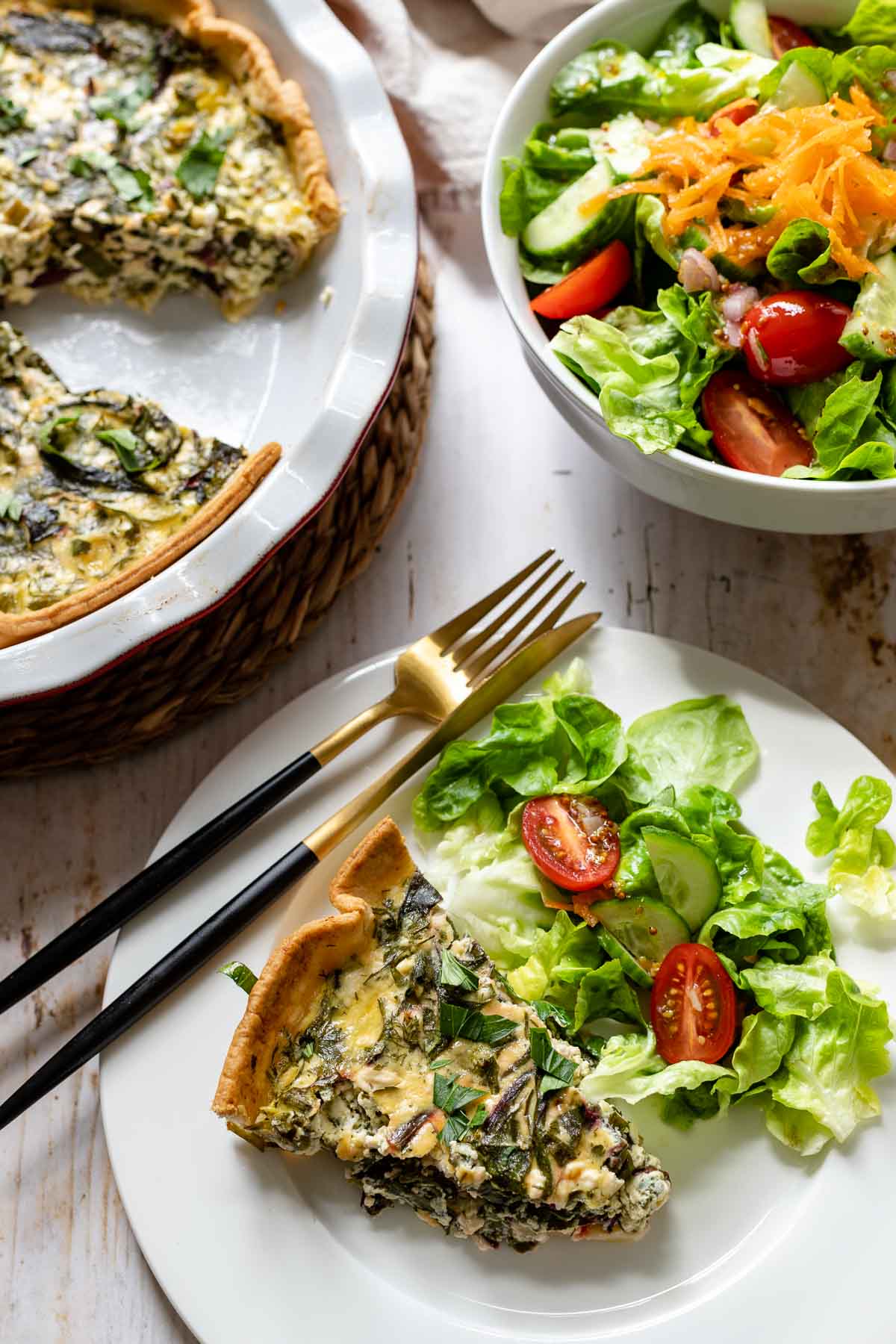 Vegetarische-Quiche mit Feta Rezept