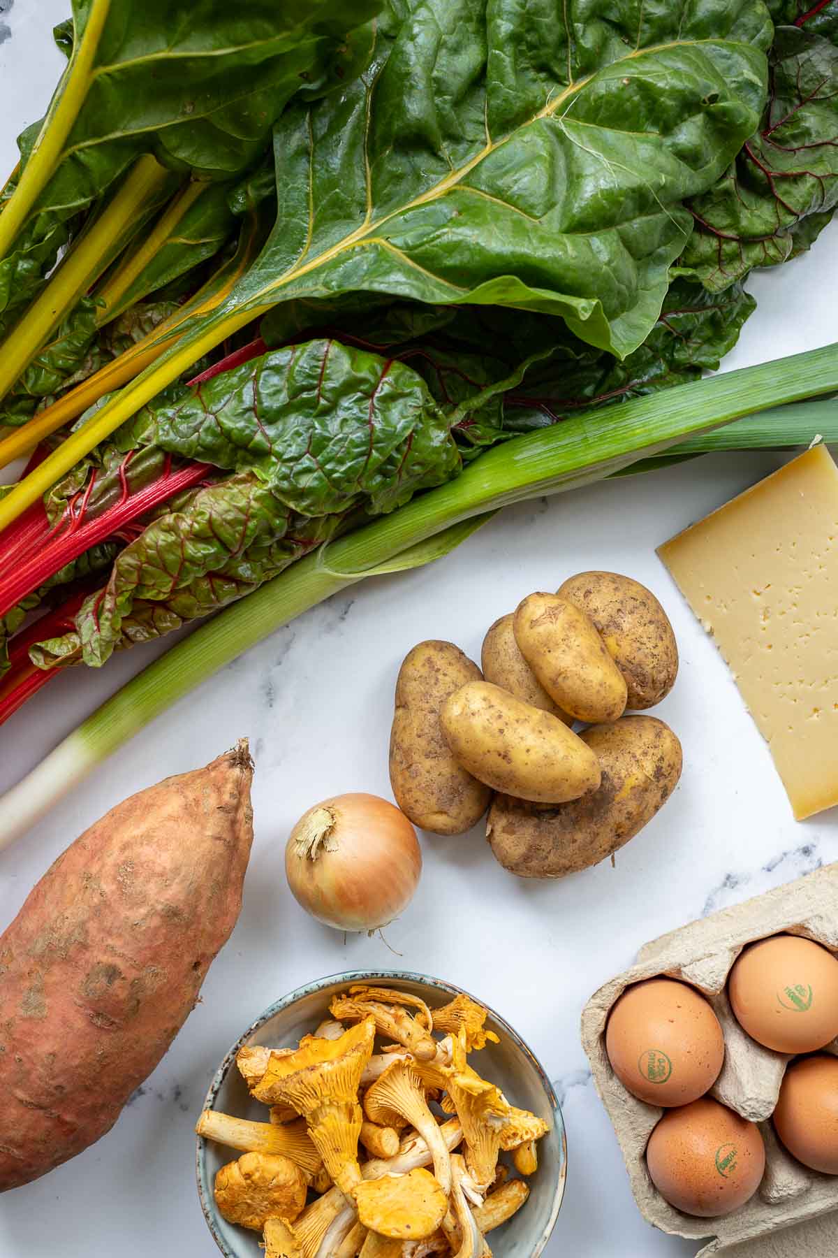 Vegetable Fritatta ingredients