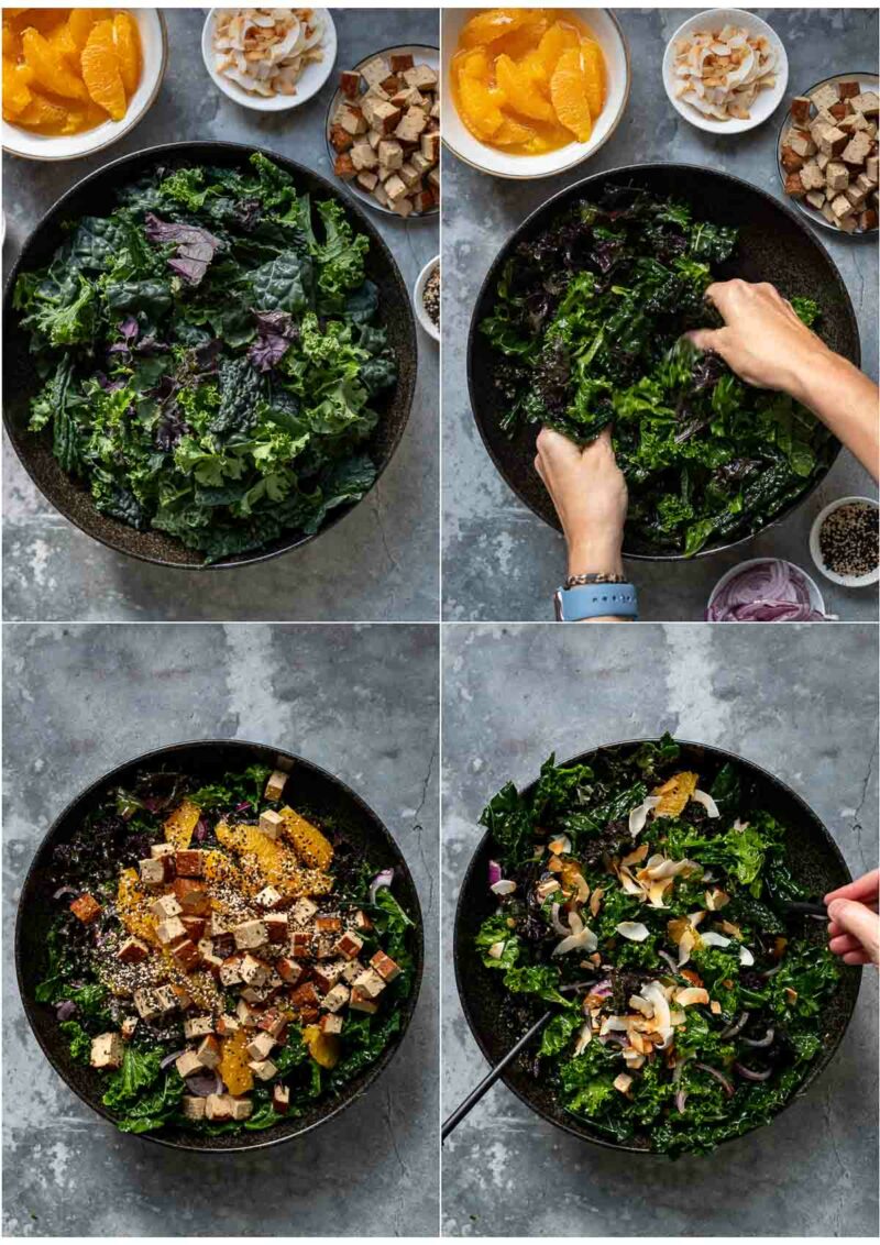 Grünkohlsalat mit Orangen &amp; Kokosnuss | Rezept | Elle Republic