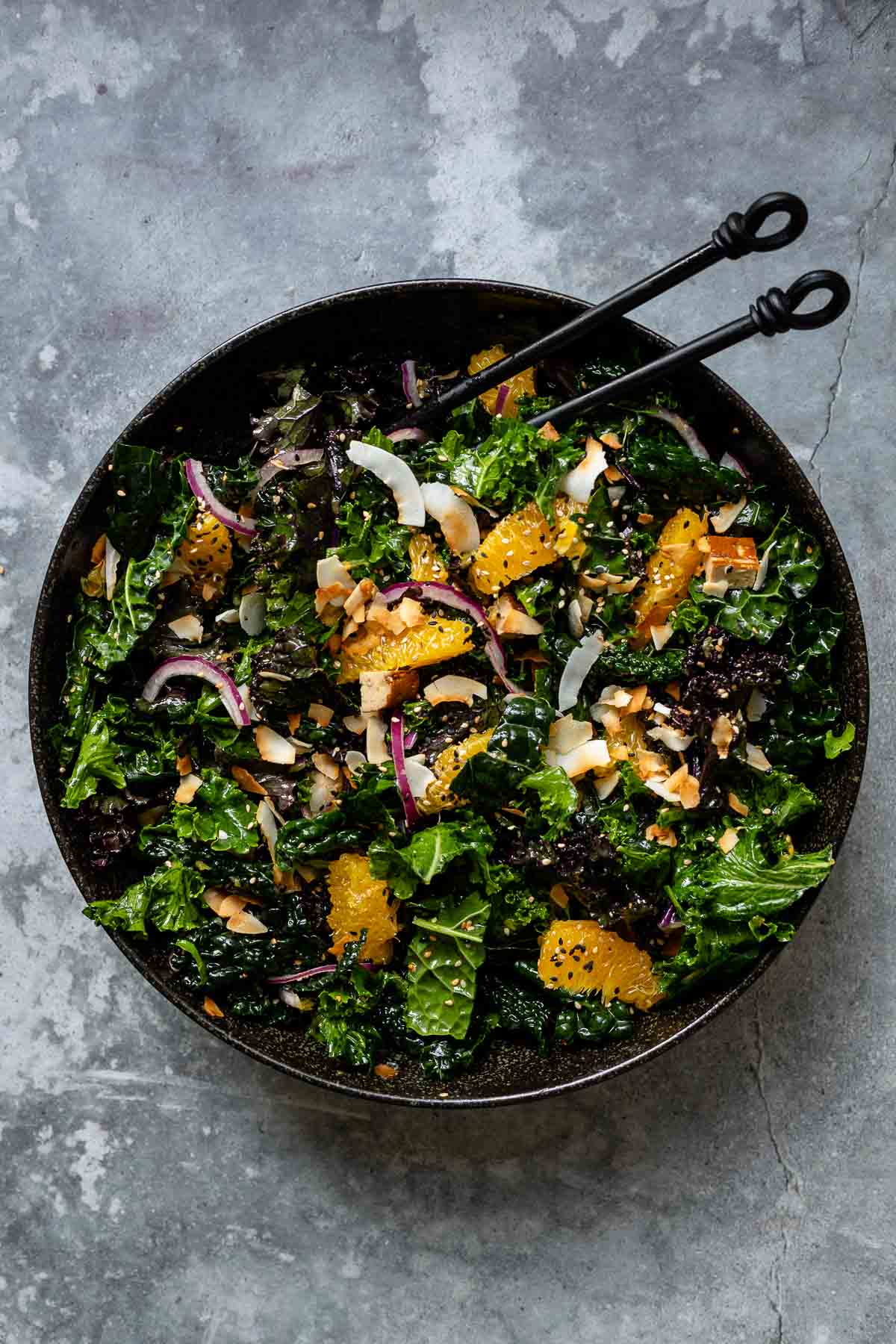 Kale Salad with Orange and Coconut