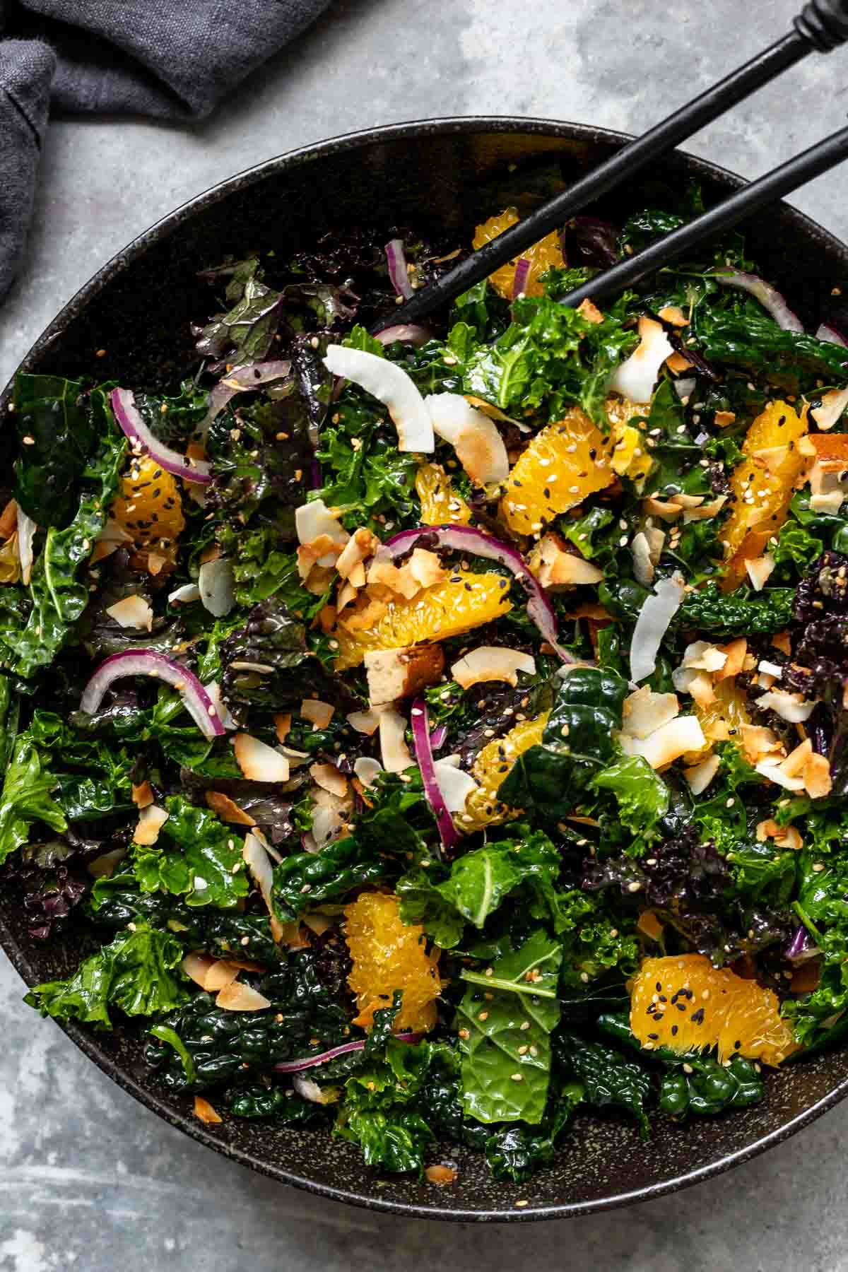 Kale Salad with Orange and Coconut