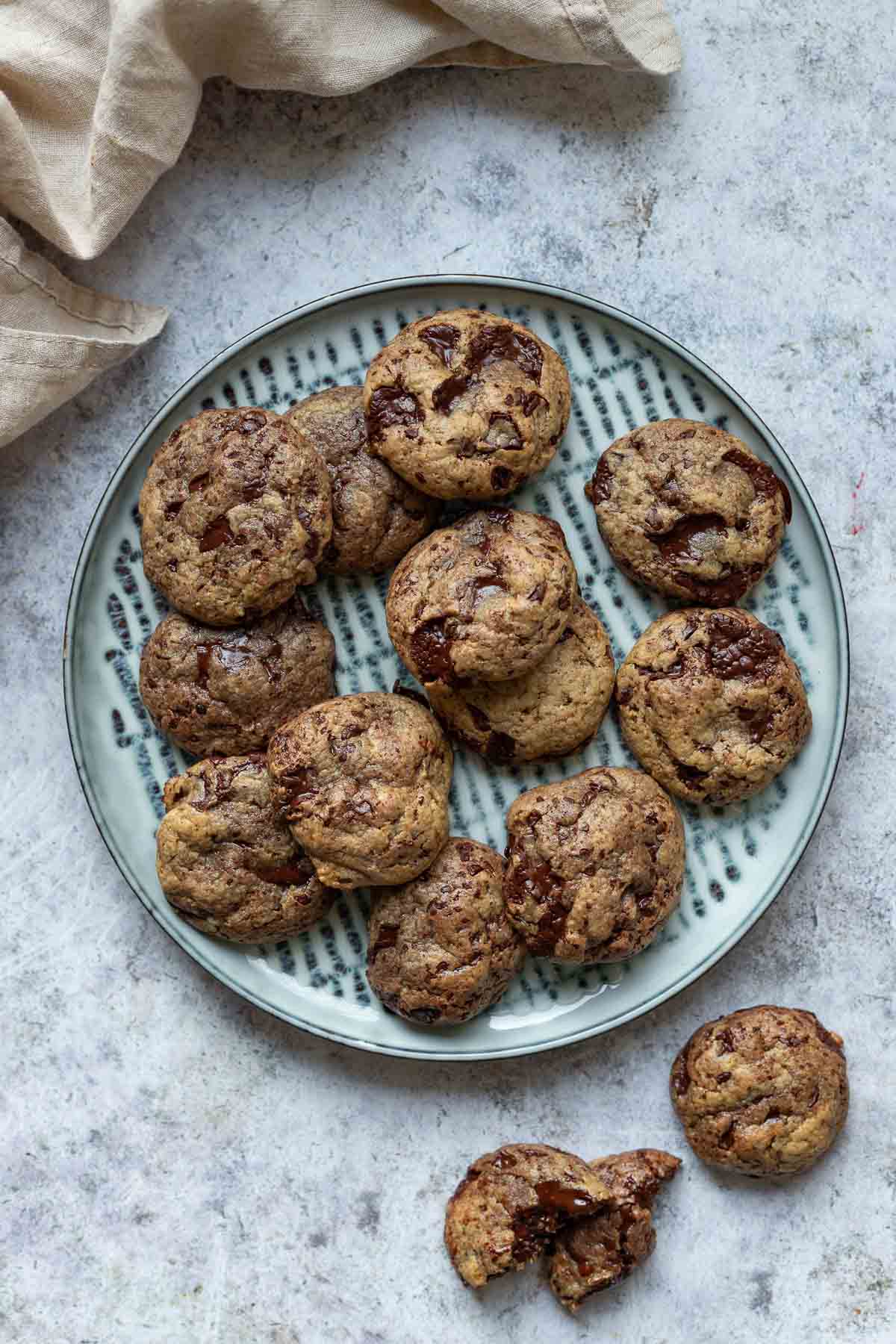 Schoko-Tahini-Kekse glutenfrei Cookie Rezept