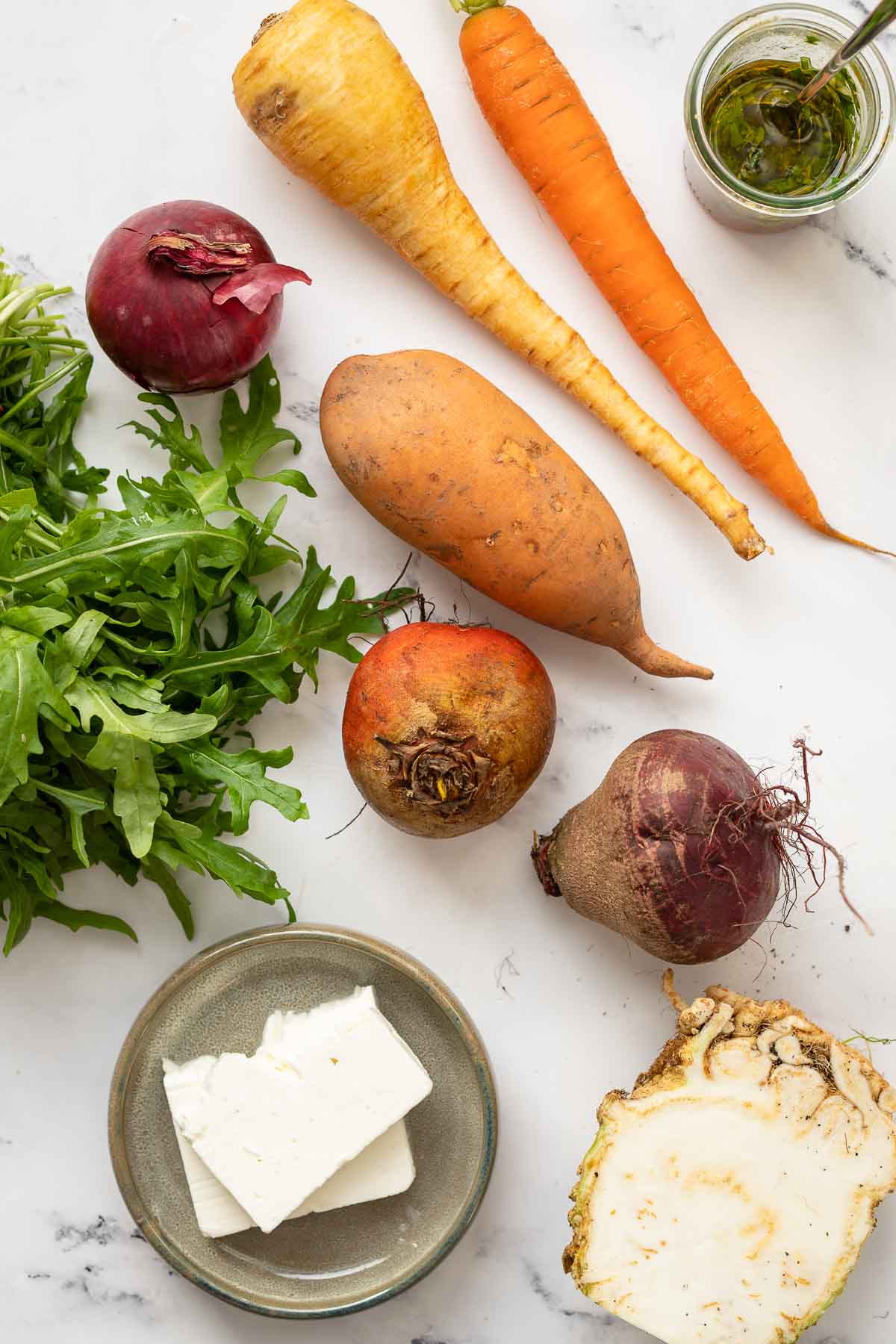 Ingredients for winter salad