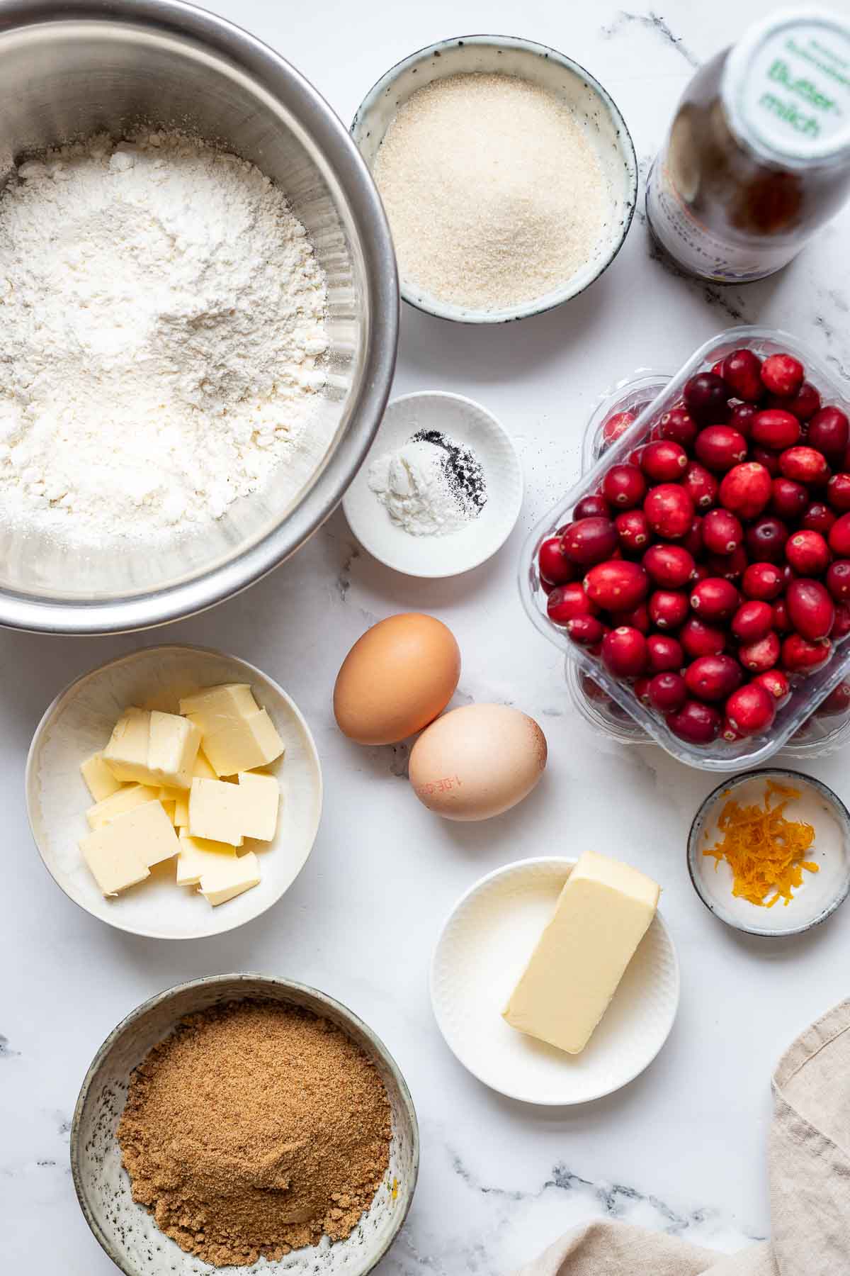 Cranberry Upside-Down Cake ingredients