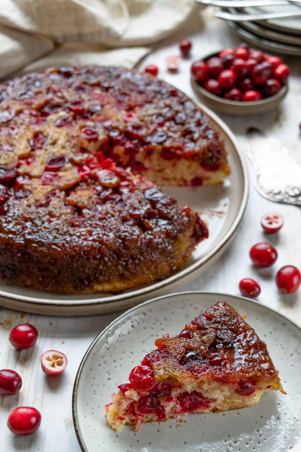 gestürzter Cranberry-Kuchen Rezept