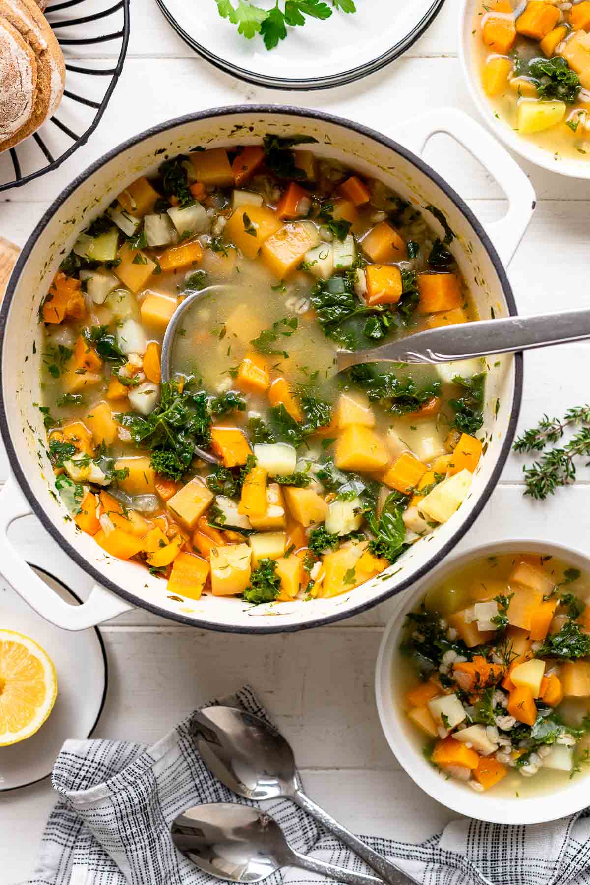 Steckrübensuppe - vegetarisches Eintopf Rezept