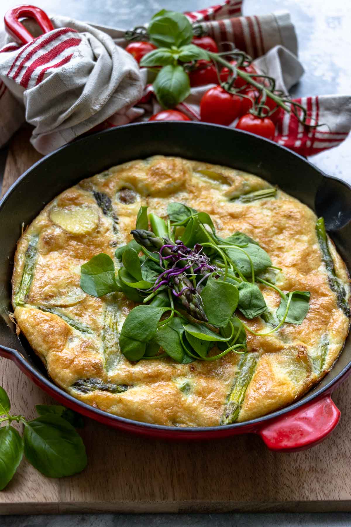 Potato Frittata with Green Asparagus