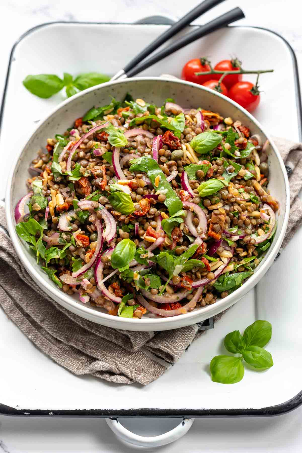 Einfache Mediterraner Linsensalat Rezept