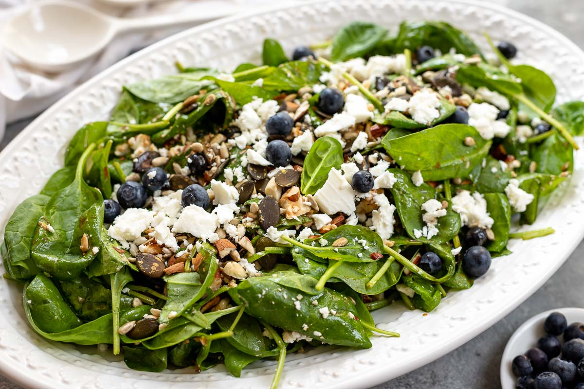 Blueberry Spinach Salad with Feta recipe