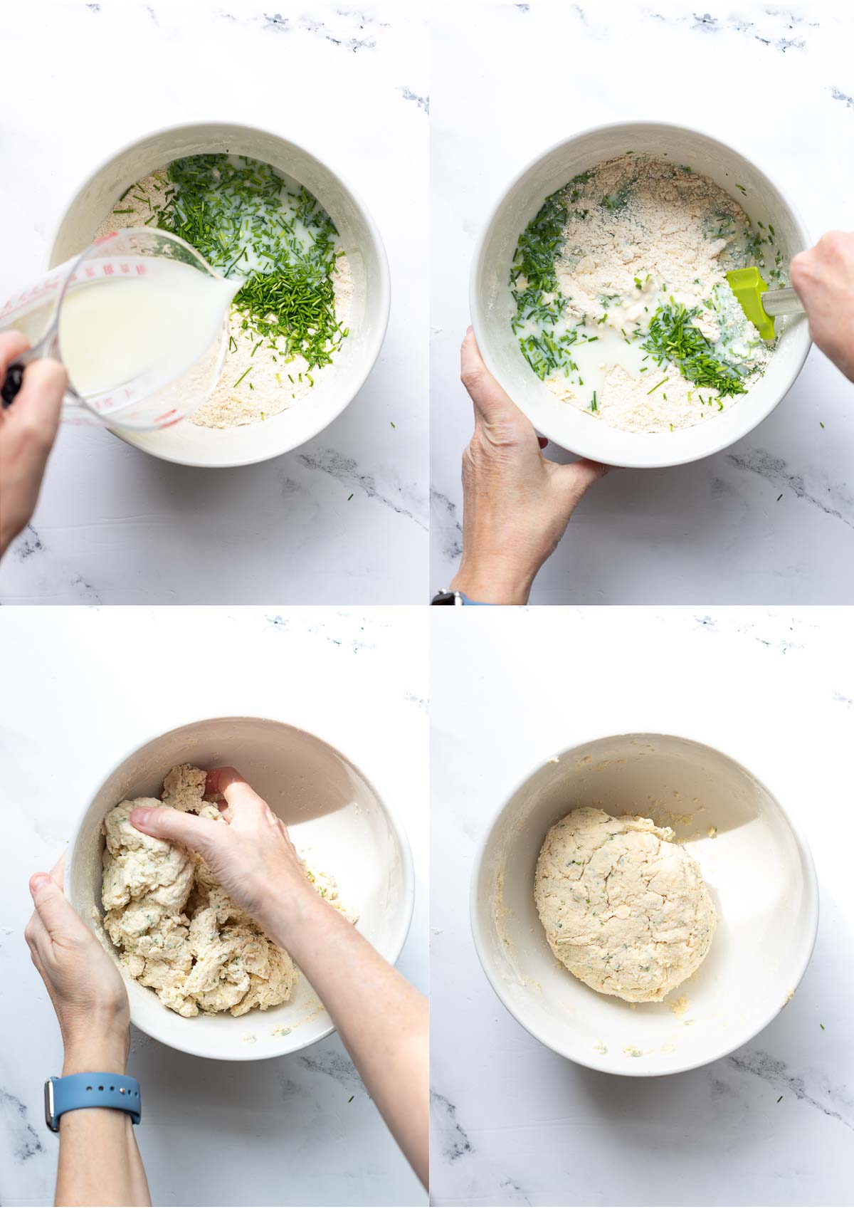Preparation steps for making homemade biscuits