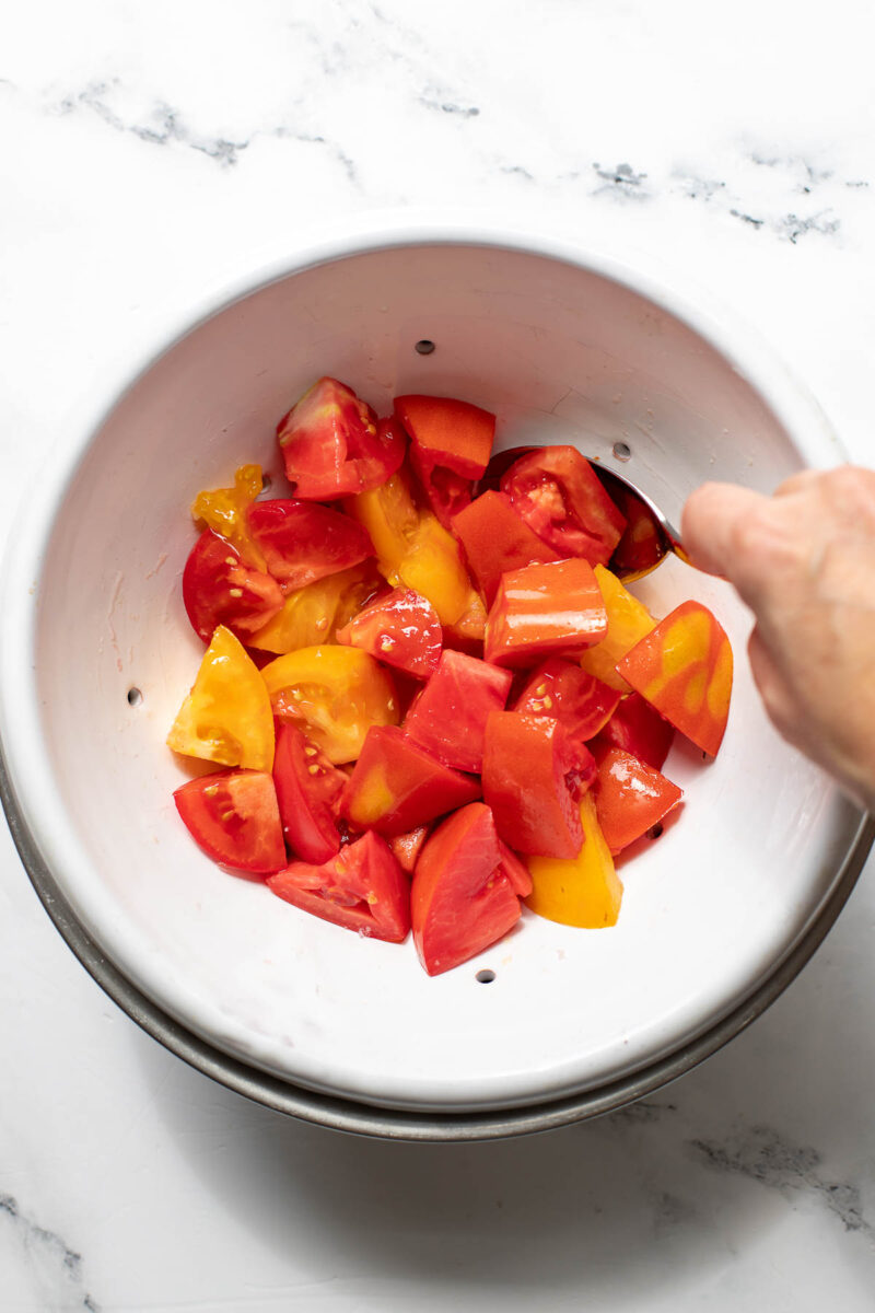 Italienischer Brotsalat (Panzanella) mit Pfirsich | Elle Republic