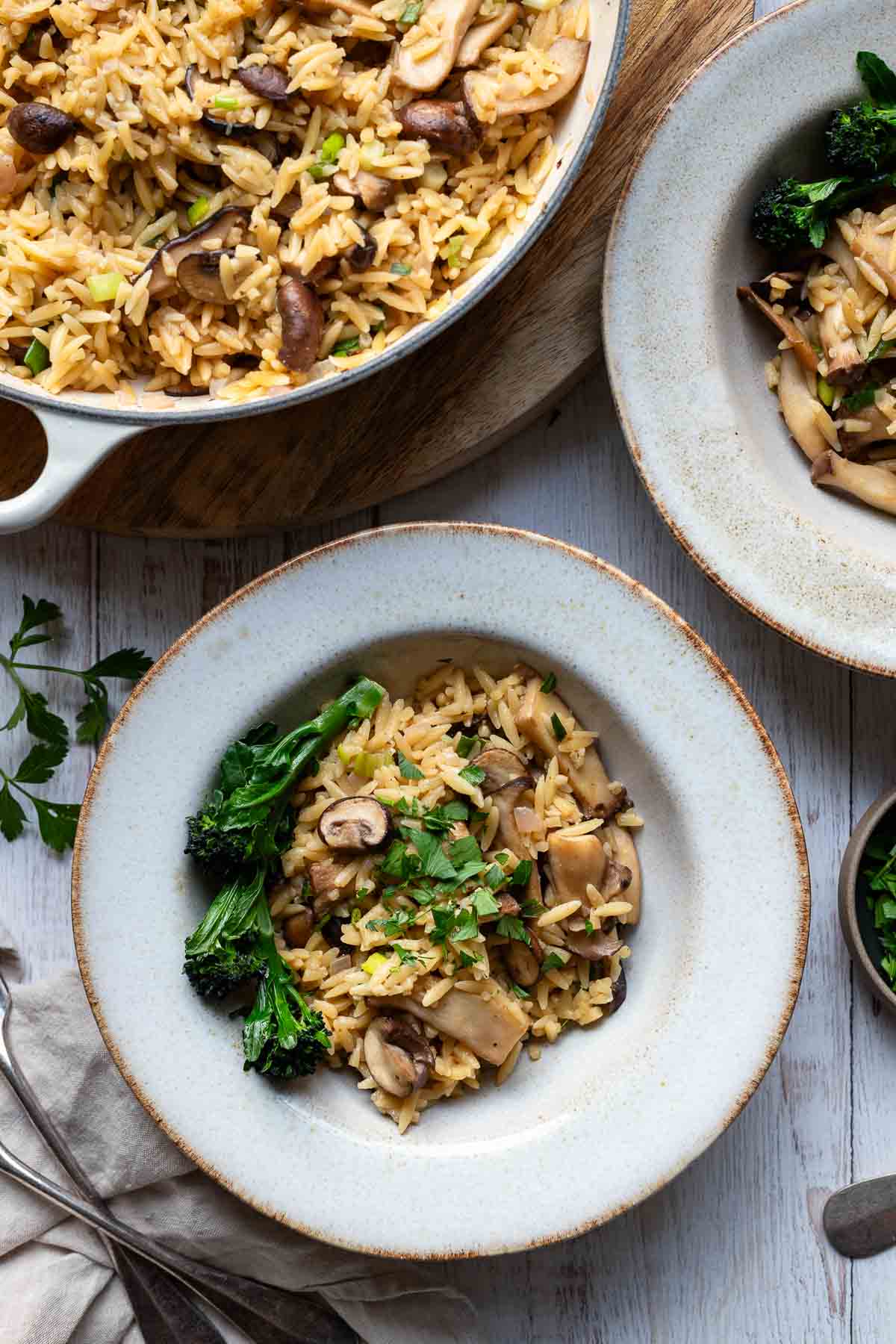 One-Pot Orzo with Mushroomsi