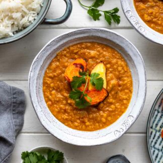 Rotes Linsen Dal (Indisches Veganes Curry)