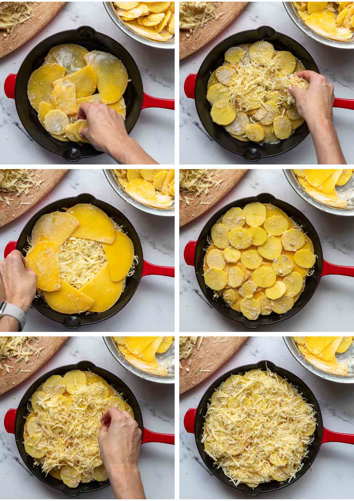 Step by Step pictures on how to make Potato-Rutabaga Gratin