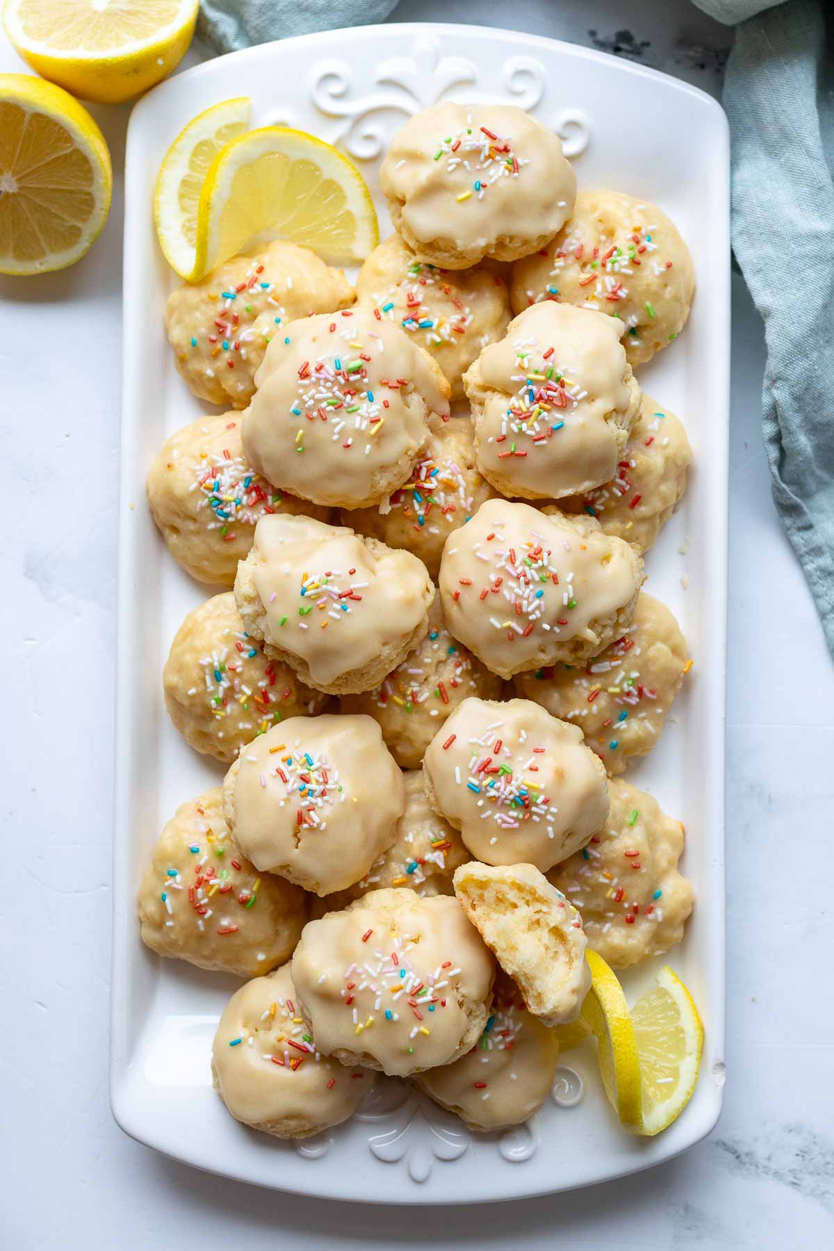 Glazed Lemon Ricotta Cookies