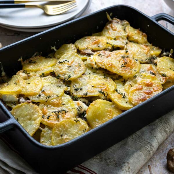 Kartoffel-Pilz-Gratin mit Ziegenkäse | Rezept | Elle Republic
