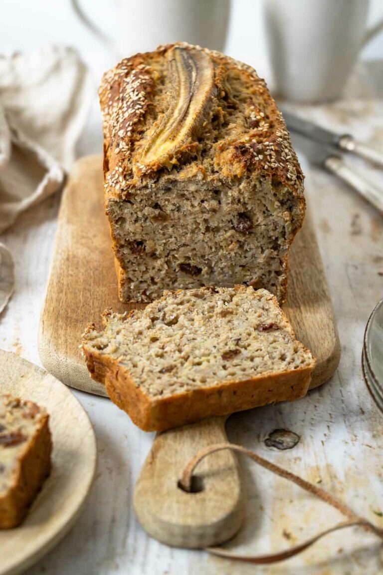 Bananenbrot Rezept mit Dinkelmehl und wenig Zucker