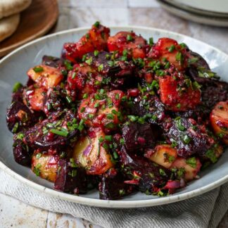 Rote Bete Kartoffelsalat Rezept mit Kräuter