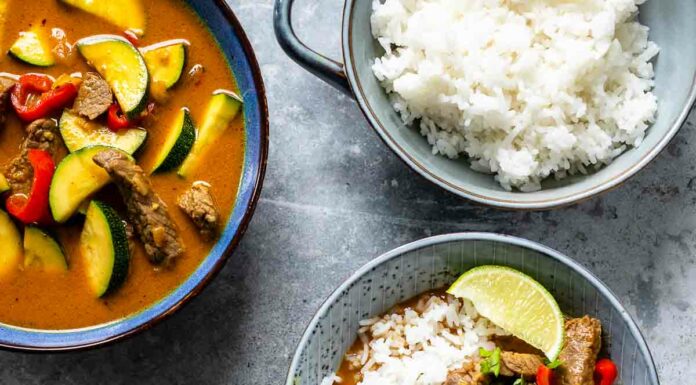 Thai-Curry mit Rindfleisch und Gemüse Rezept