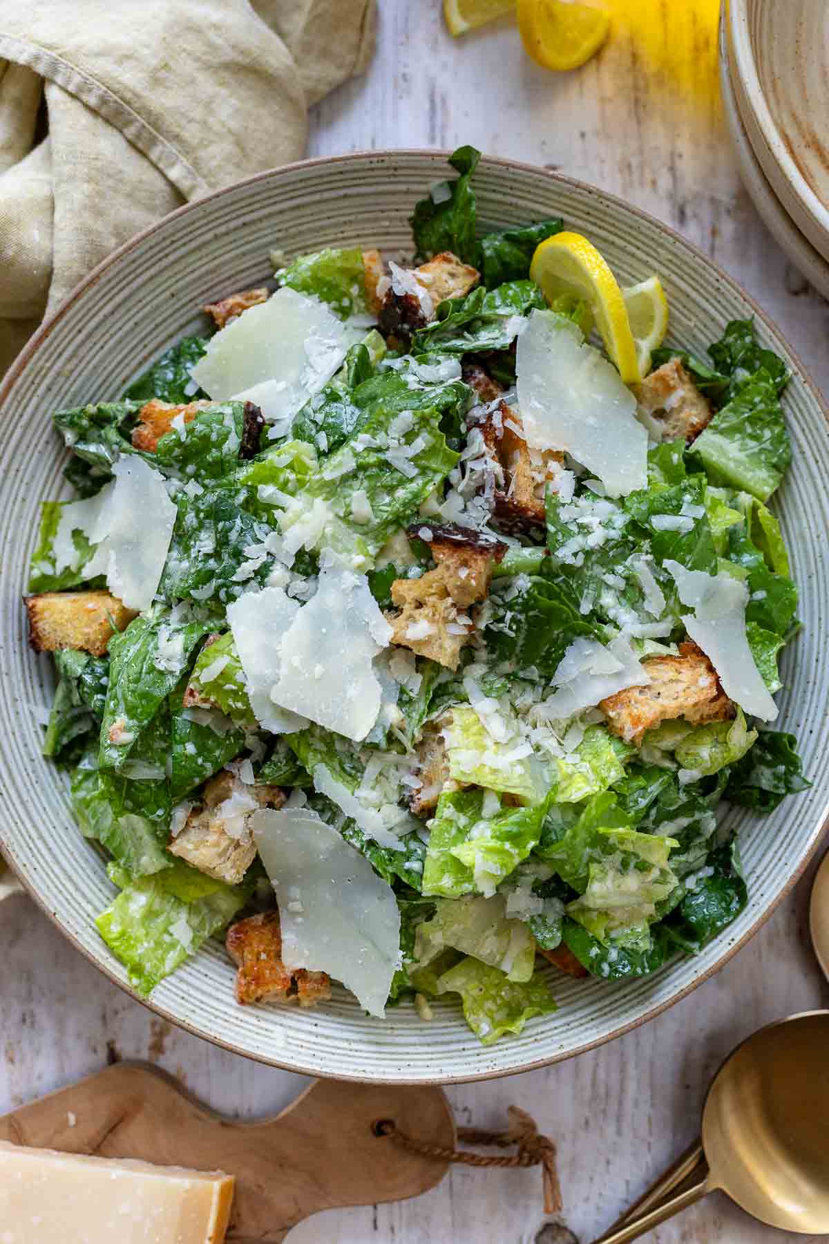 Caesar Salad mit Cremiges Caesar Dressing ohne Ei