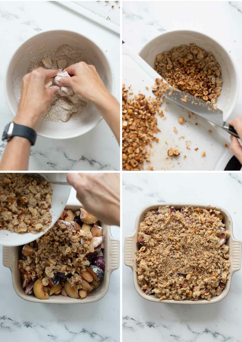 Crumble with Plums Step by Step