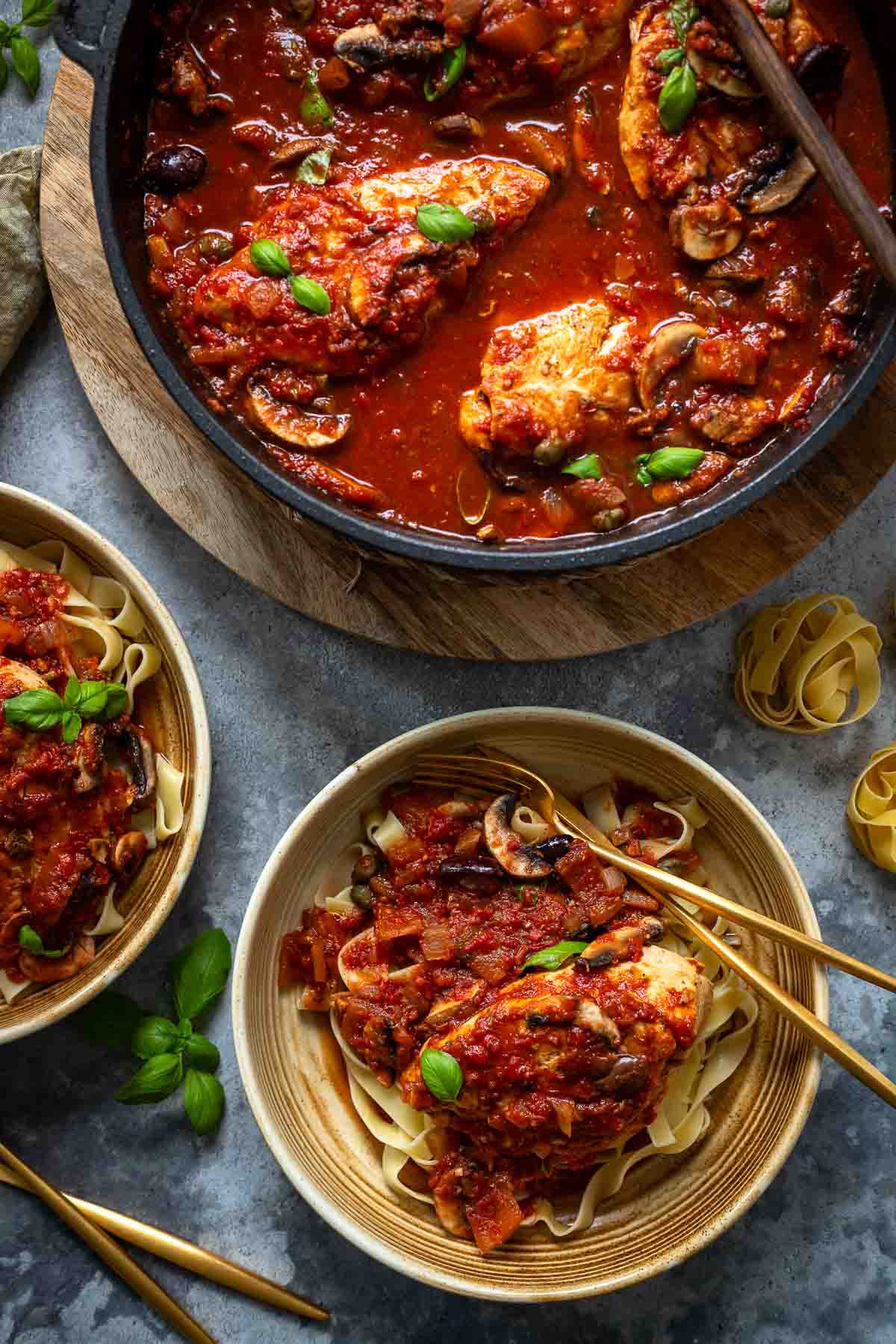 Pollo alla Cacciatora (Hähnchenpfanne italienisch)