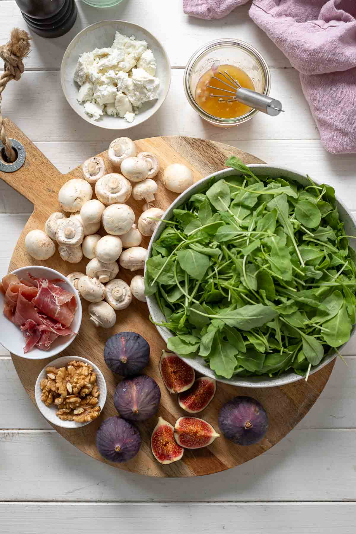 Rucola Salat mit Feigen und Ziegenkäse | Rezept | Elle Republic