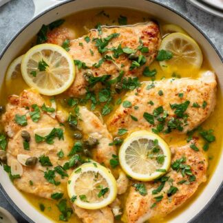 Hähnchen Rezept mit Zitronen-Kapern-Soße (Chicken Piccata)