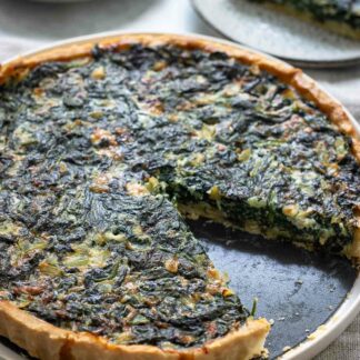 Spinat Quiche Rezept mit Gorgonzola