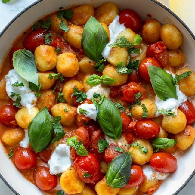 Gnocchi Rezept mit Tomaten und Burrata