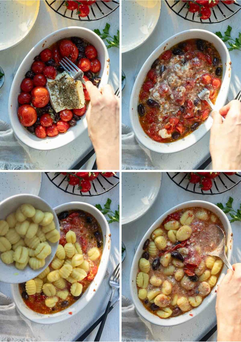 Zubereitungs-Schritte Gnocchi mit Feta, Tomaten und Oliven Rezept