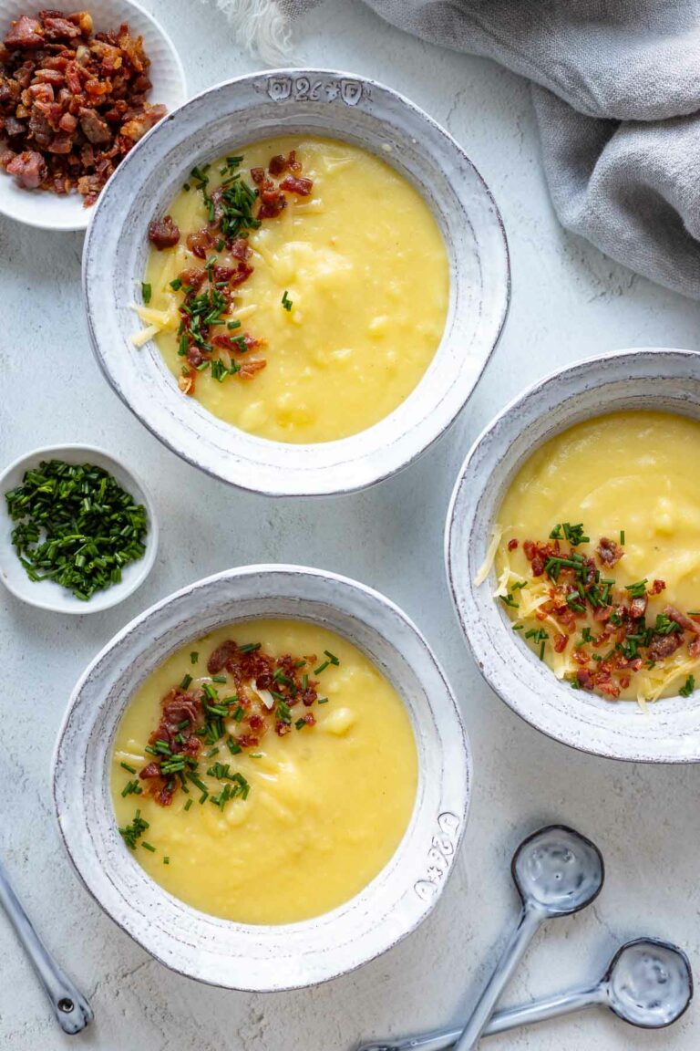 Kartoffel-Käse-Suppe Rezept mit Cheddar und Speck