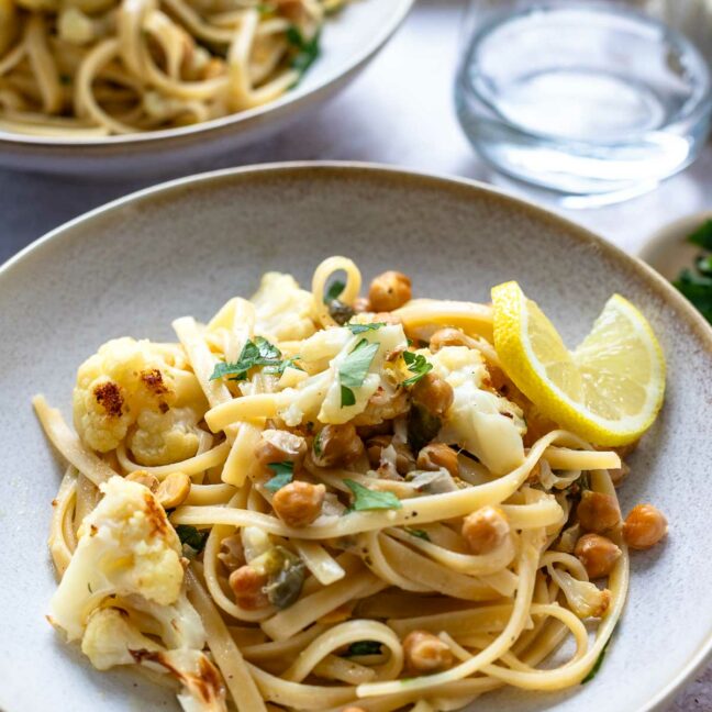 Blumenkohl Pasta in Zitronen-Butter-Sauce