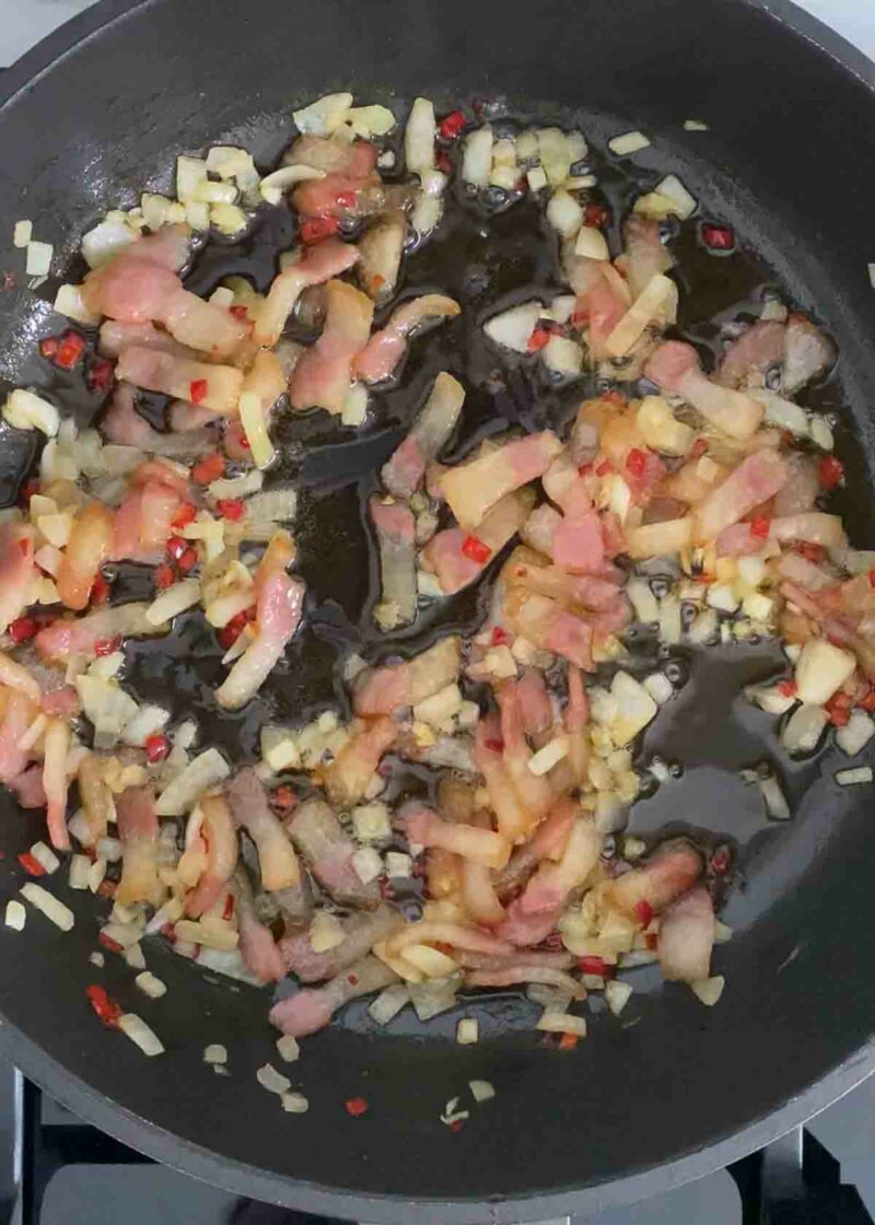 Vorbereitungs Schritte: Guanciale kochen