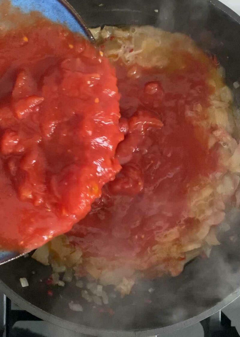 Vorbereitungs Schritte: Sauce kochen