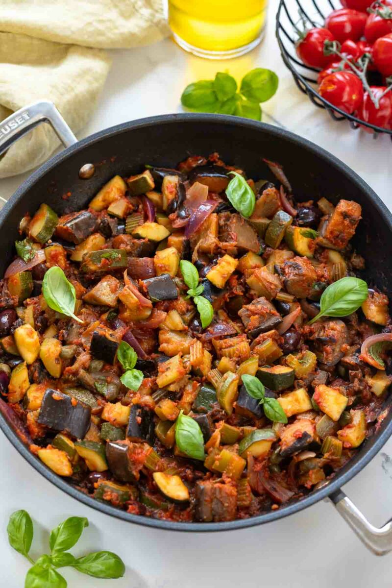 Caponata Rezept (Sizilianisches Schmorgemüse)