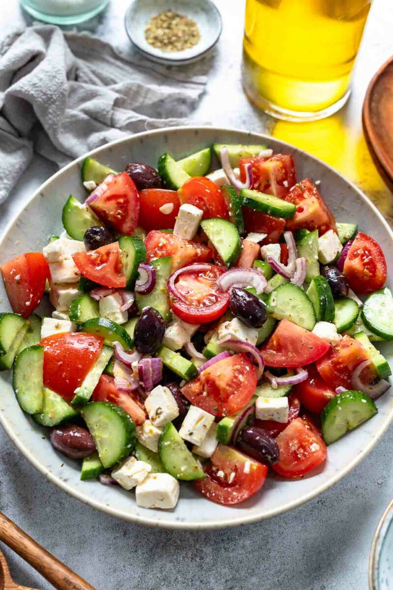 Traditional Horiatiki Greek Salad Recipe