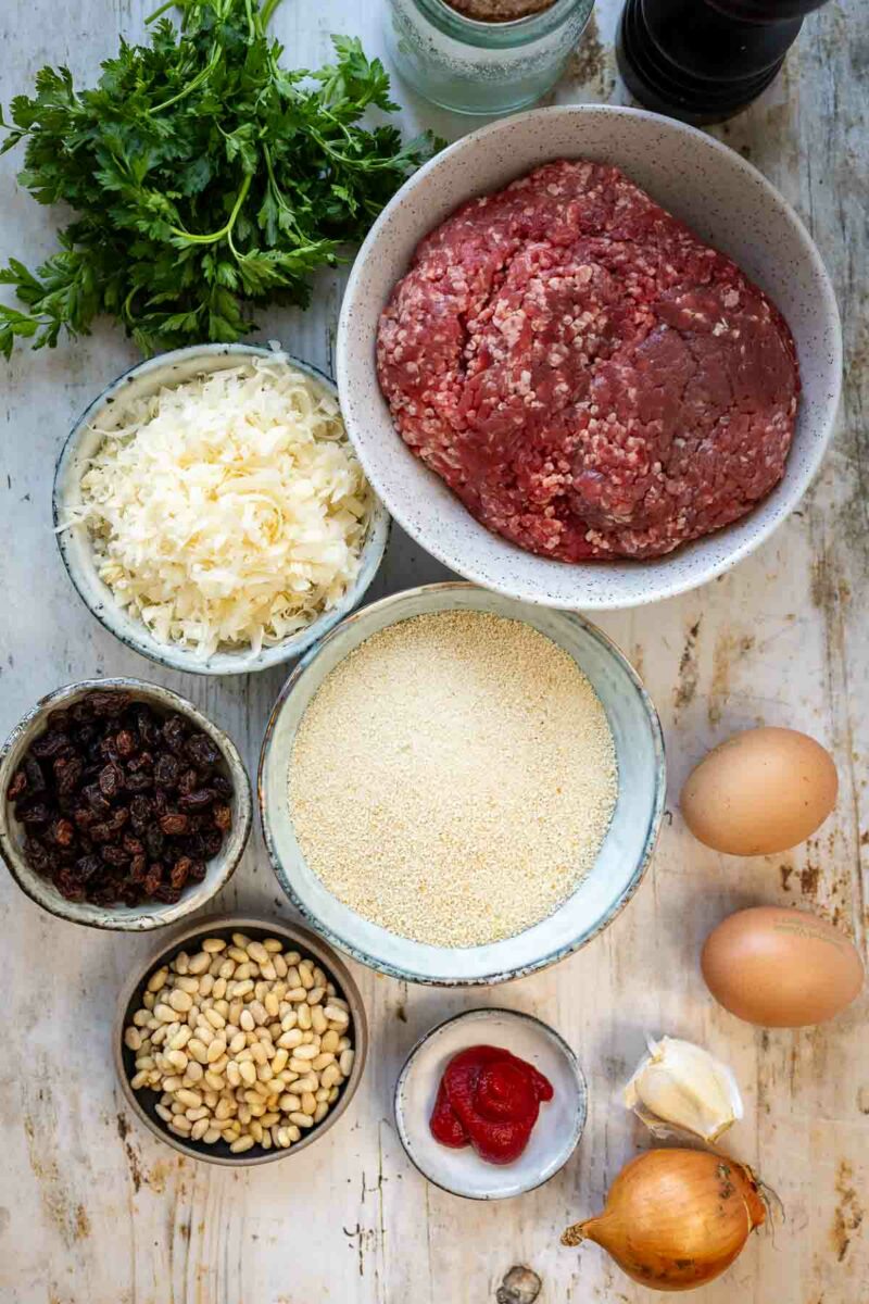 Italian Meatball ingredients