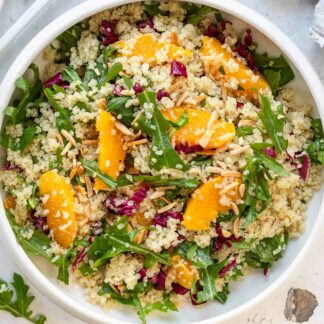 Quinoa-Salat mit Orangen Rezept mit Rucola und Radicchio