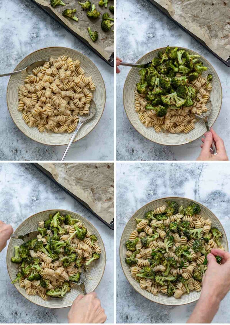 Brokkoli-Nudel-Salat Zubereitung Schritt für Schritt