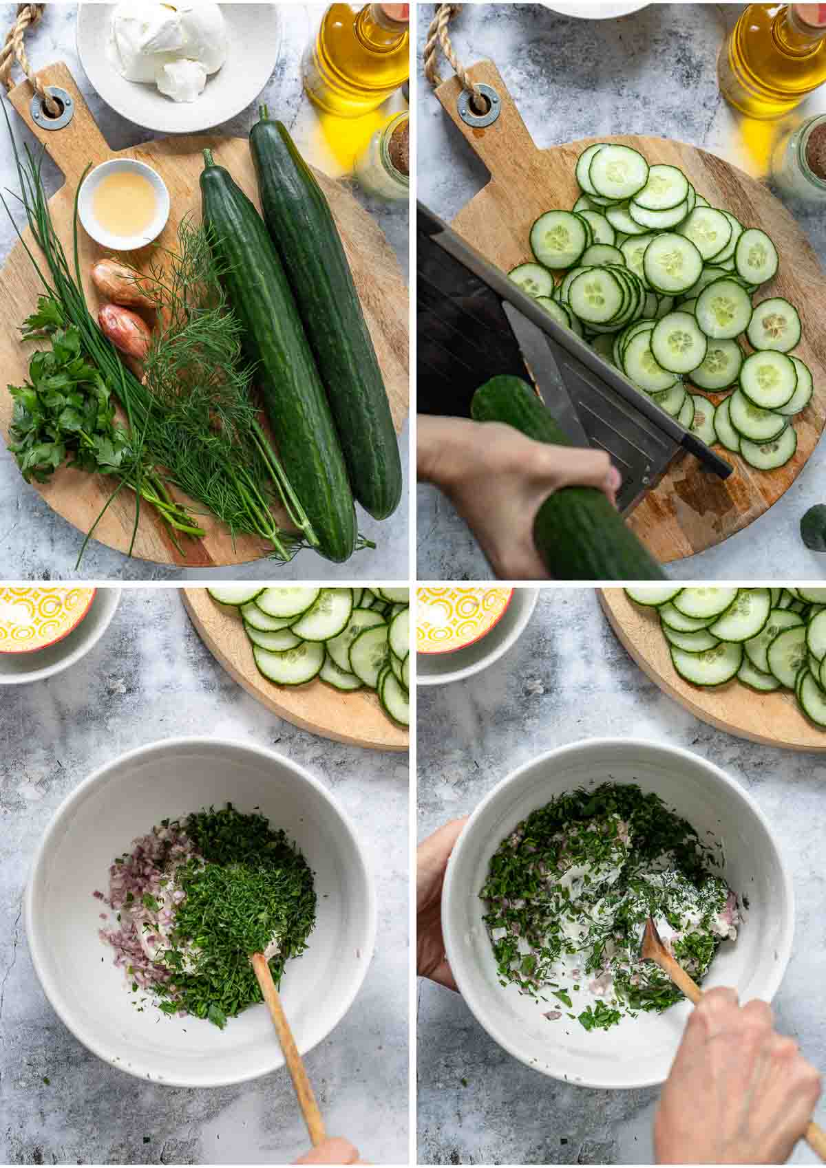 Gurkensalat mit Joghurt Dressing Rezept | Elle Republic