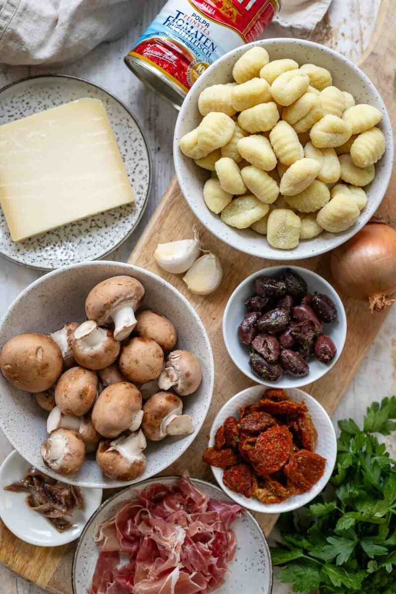 Ingredients for Mediterranean Gnocchi Bake Recipe