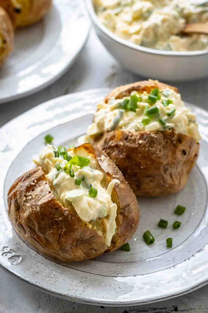 Gefüllte Ofenkartoffeln Rezept mit Sour Cream Eiersalat