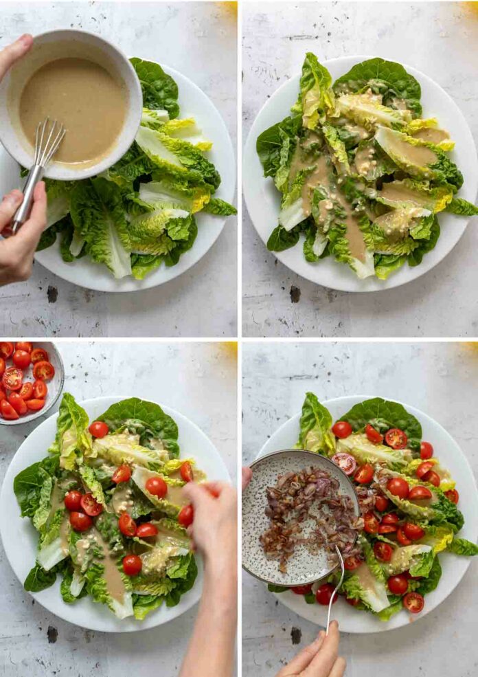 Römersalat mit Blauschimmelkäse Dressing | Rezept | Elle Republic