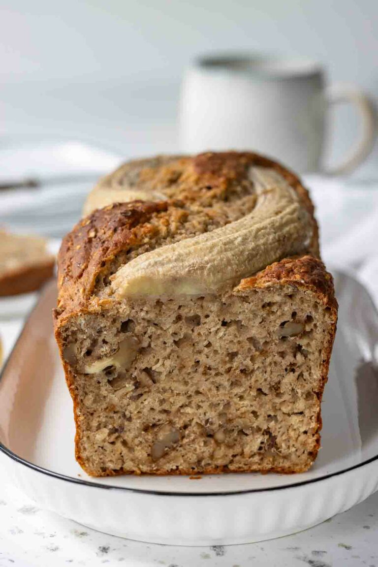 Bananenbrot Rezept (ohne extra Fett und Zucker, Proteinreich)