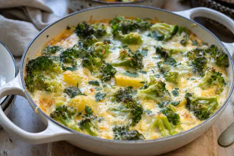 Kartoffel Brokkoli Auflauf Rezept mit Sahne-soße und Eier
