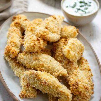 Knusprige Hähnchenstreifen aus dem Backofen (Chicken Strips)
